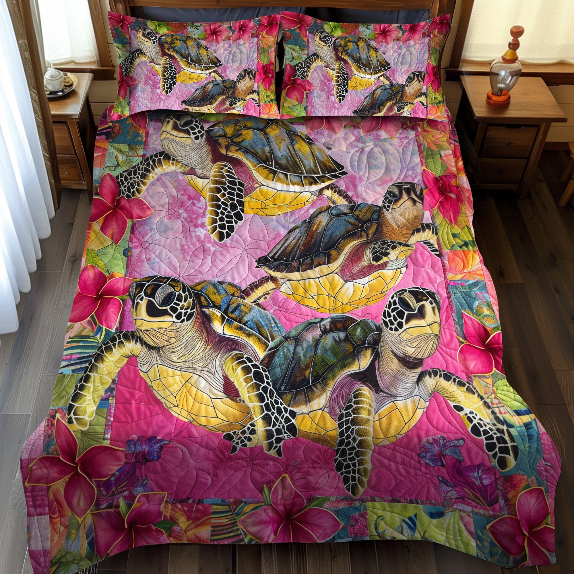 Aloha Turtle Dreams Quilted Bedding Set Best Bedding Sets Best Father's Day Gifts For Dad