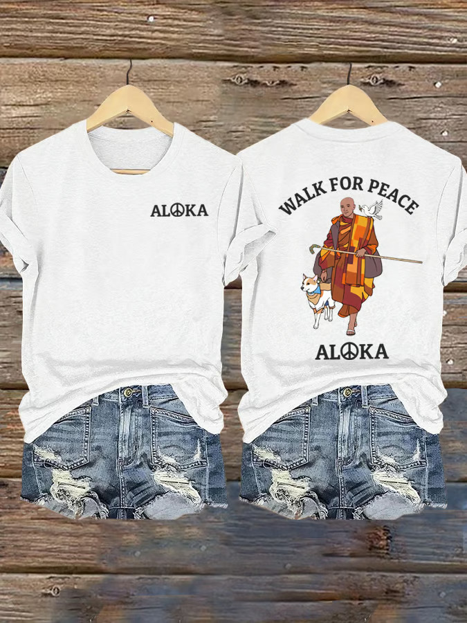 Aloka The Peace Dog Merch 19 Monks 1 Dog 2300 Miles For Peace Shirt Buddhist Monks Walk For Peace