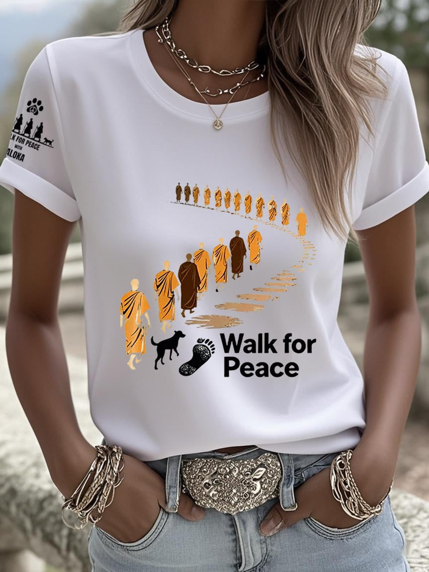 Aloka The Peace Dog Merch Buddhist Monks Walk For Peace Shirt Monks And Aloka Apparel Mom Gifts