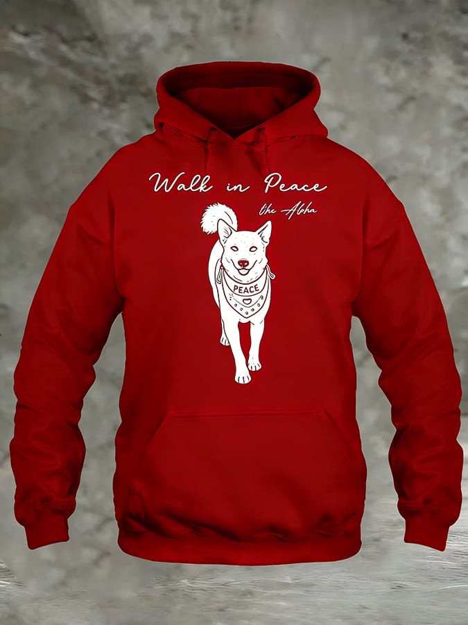 Aloka The Peace Dog Merch Walk For Peace With Aloka Dog Hoodie Meditation Gift For Him