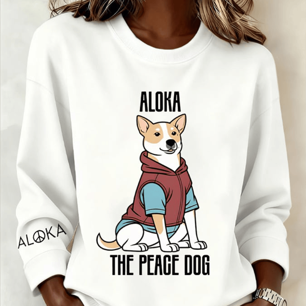Aloka The Peace Dog Sweatshirt Walk For Peace Spiritual Clothing Gift For Dog Lovers