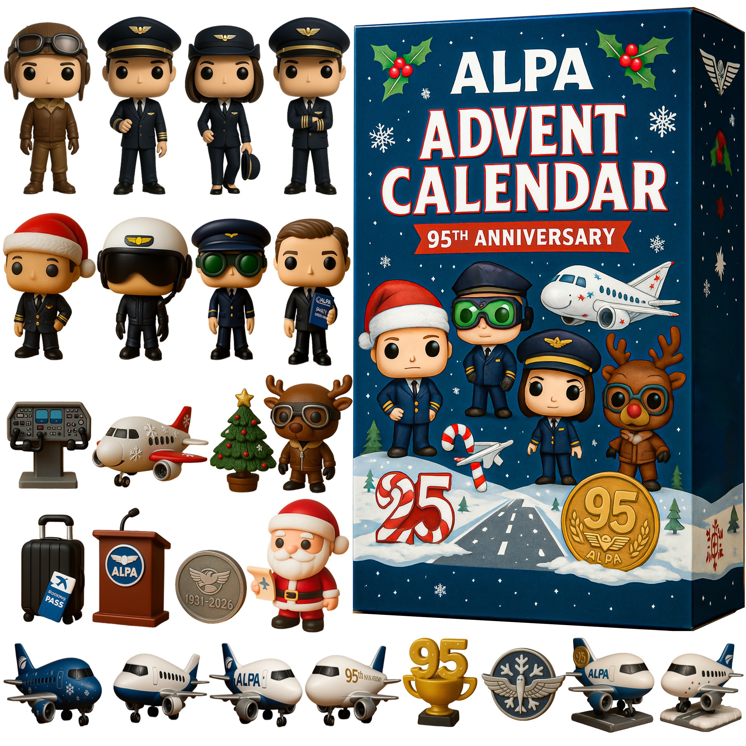 Alpa 95th Anniversary Advent Calendar Christmas Decor Xmas Gifts For Aviation Lovers