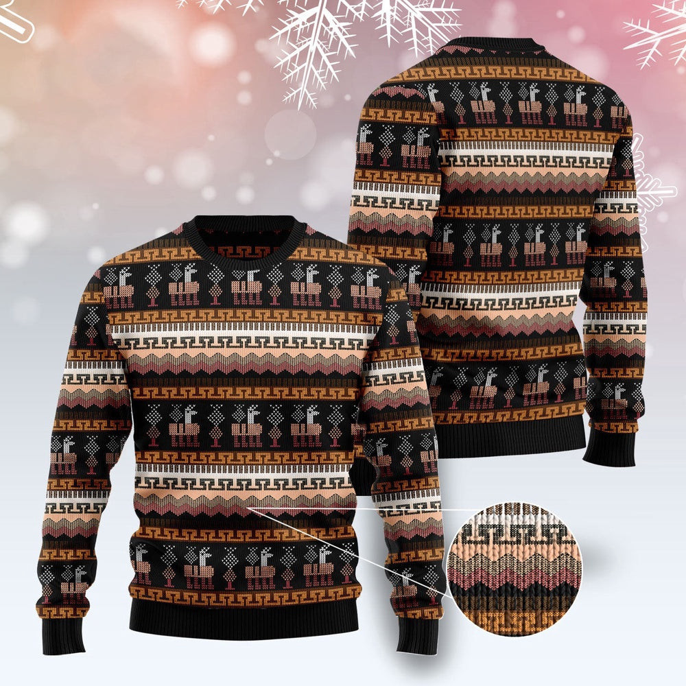 Alpaca Pattern Ugly Christmas Sweater Funny Ugly Christmas Sweater Holiday Gifts