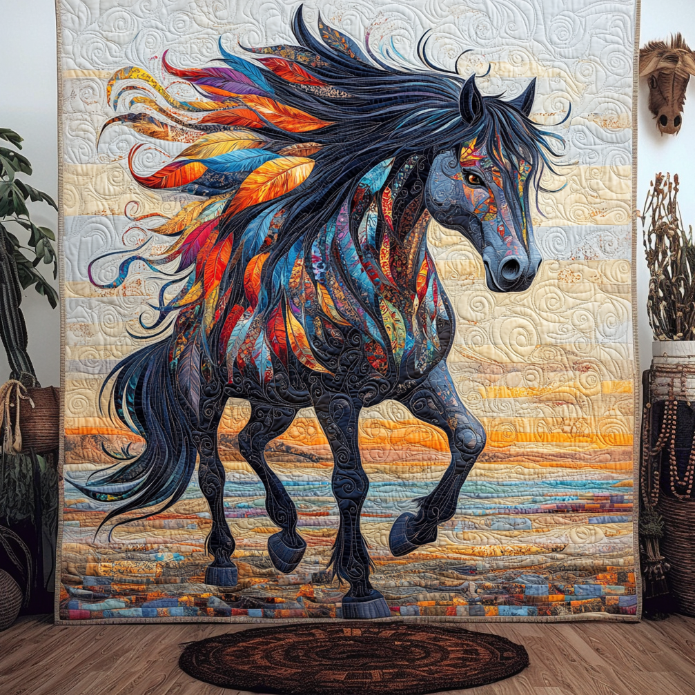 Alpha Horse Quilted Blanket Unusual Horse Gifts