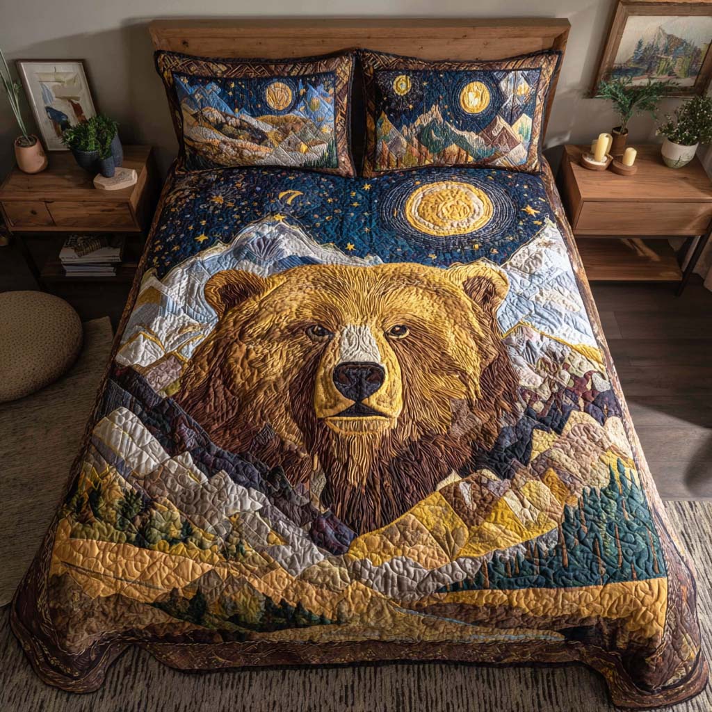 Alpha Hunter Quilted Bedding Set Bedroom Decorations Bear Gifts For Him