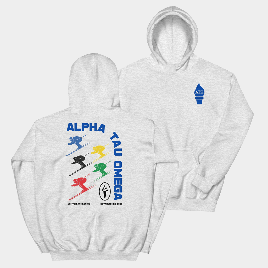 Alpha Tau Omega Merch ATO Winter Games Hoodie Gifts For Ski Lovers