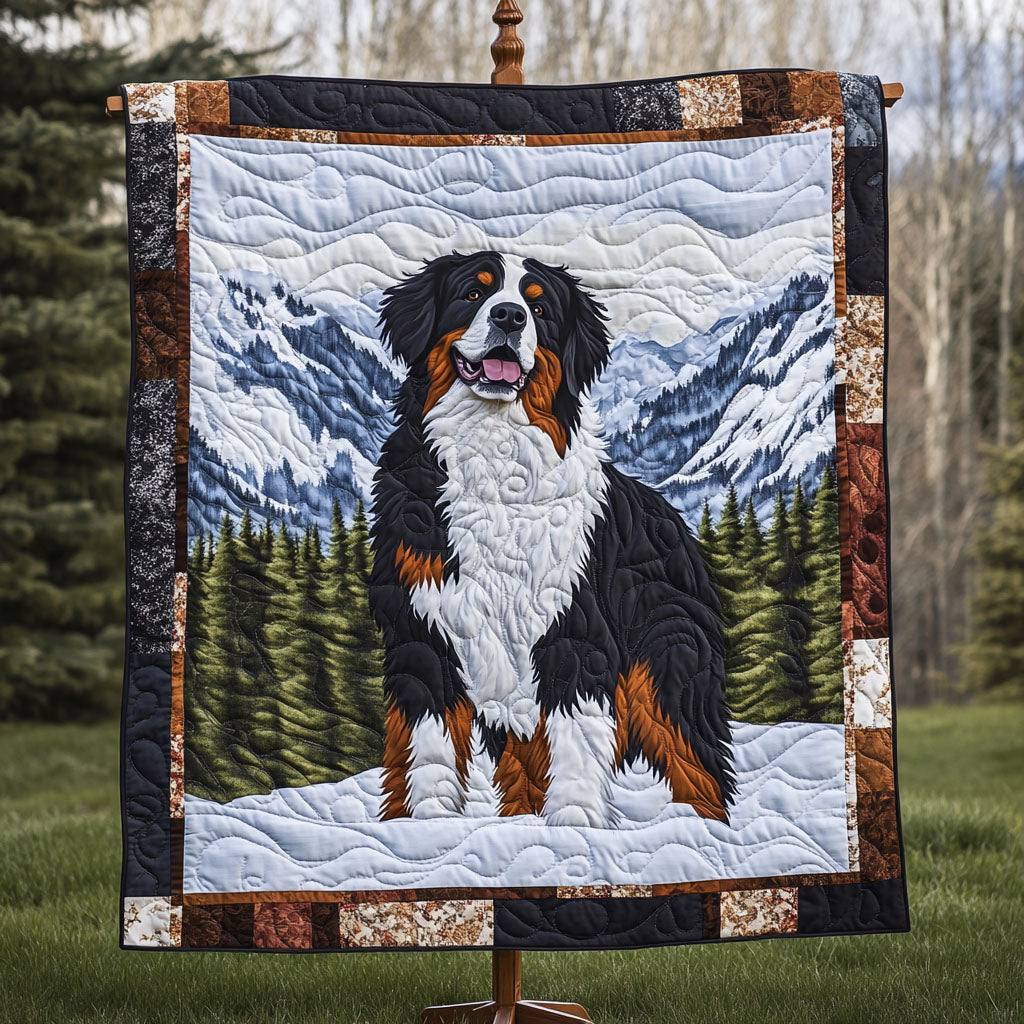 Alpine Bernese Dreams Quilted Blanket Gifts For Dog Lovers