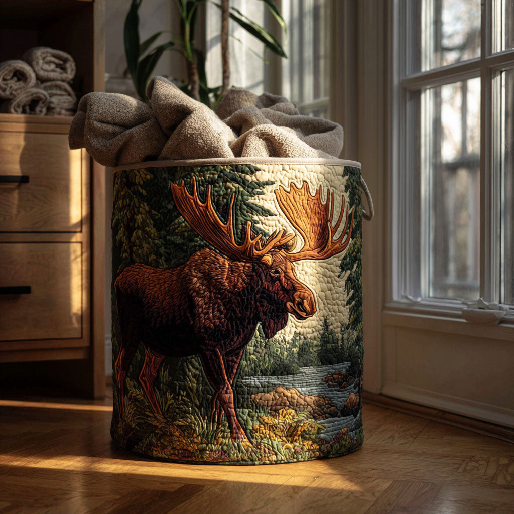 Alpine Majesty Quilted Laundry Basket Spacious Quilted Laundry Organizer for Everyday Living
