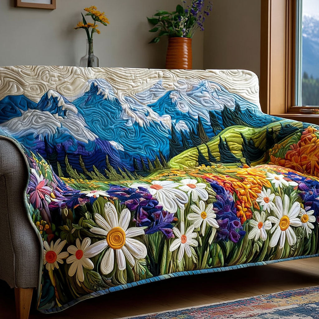Alpine Meadow Quilted Sofa Cover Sofa Chaise Cover Best Gifts For Grandma
