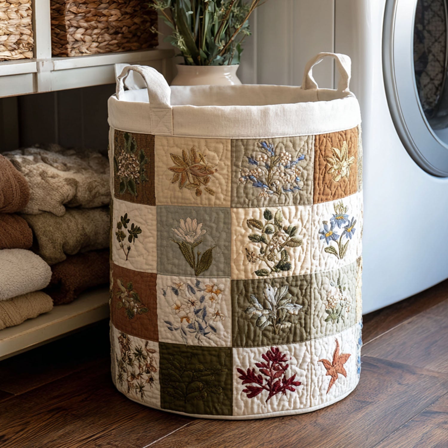 Altar Bloom Quilted Laundry Basket Christmas Merch Gift