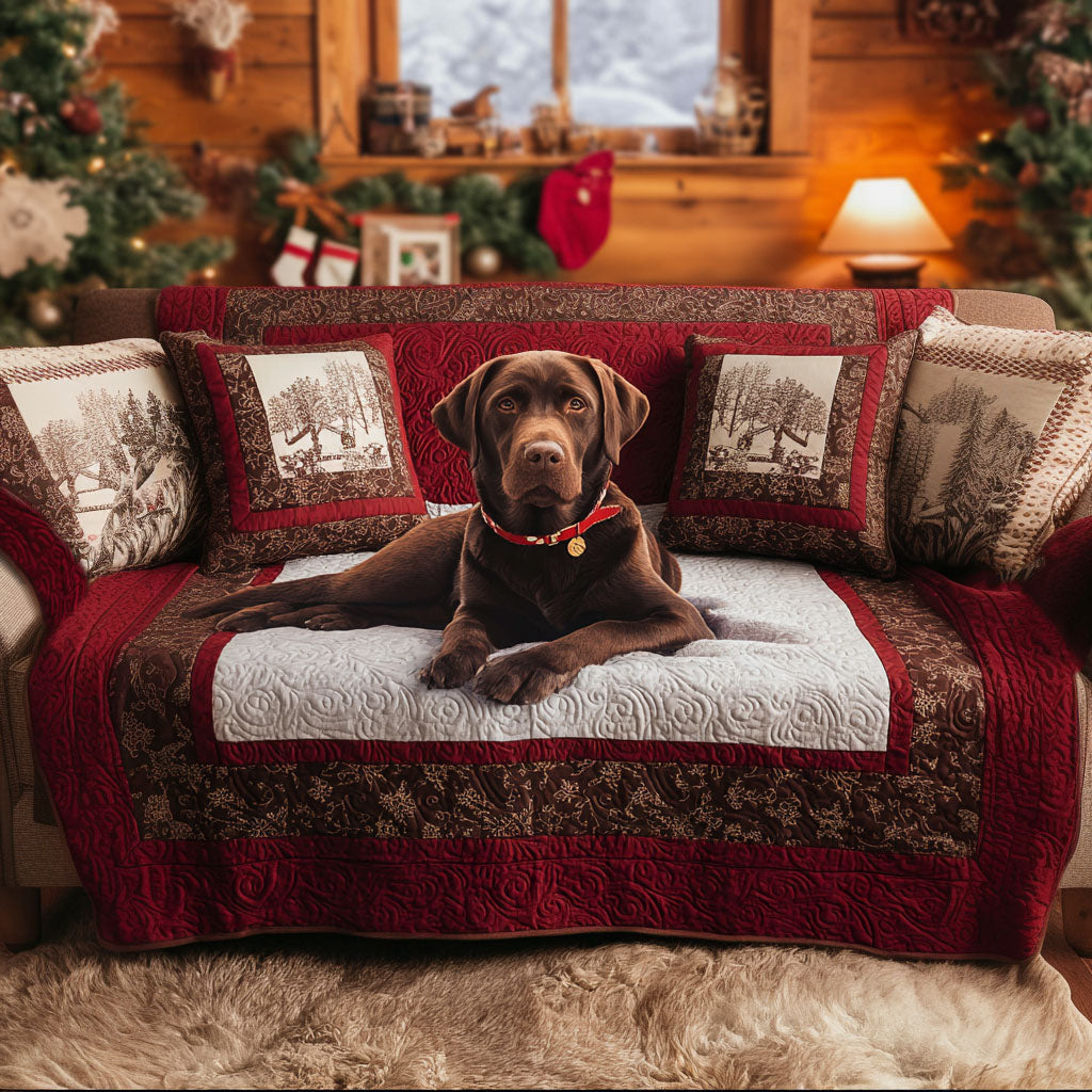 Always By My Side Quilted Sofa Cover Santa Sofa Cover Xmas Presents For Dog Lovers