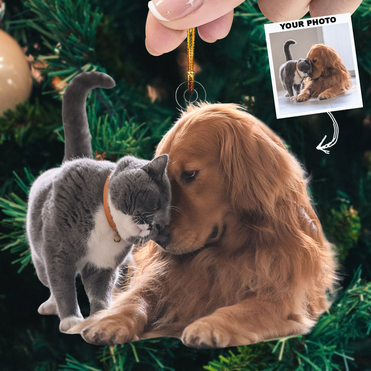 Always By Your Side Personalized Photo Mica Ornament Gift For Pet Lovers Pet Owners