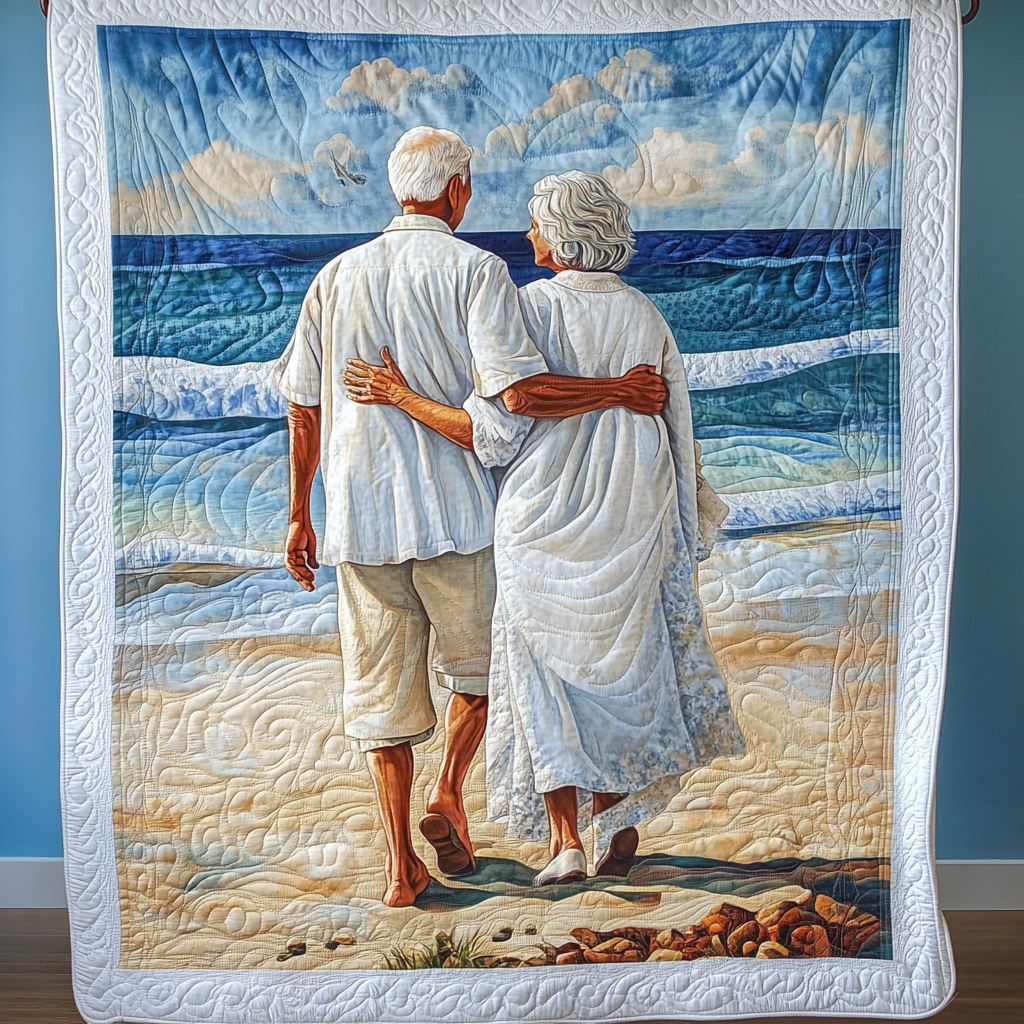 Always Together Couple Motif Quilted Blanket Sea Landscape Gifts For Couples Who Have Everything