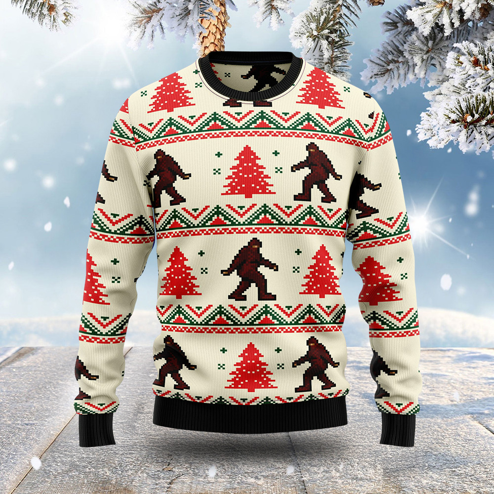 Amazing Bigfoot Ugly Christmas Sweater Animal Clothing Christmas Gifts For Bigfoot Lovers