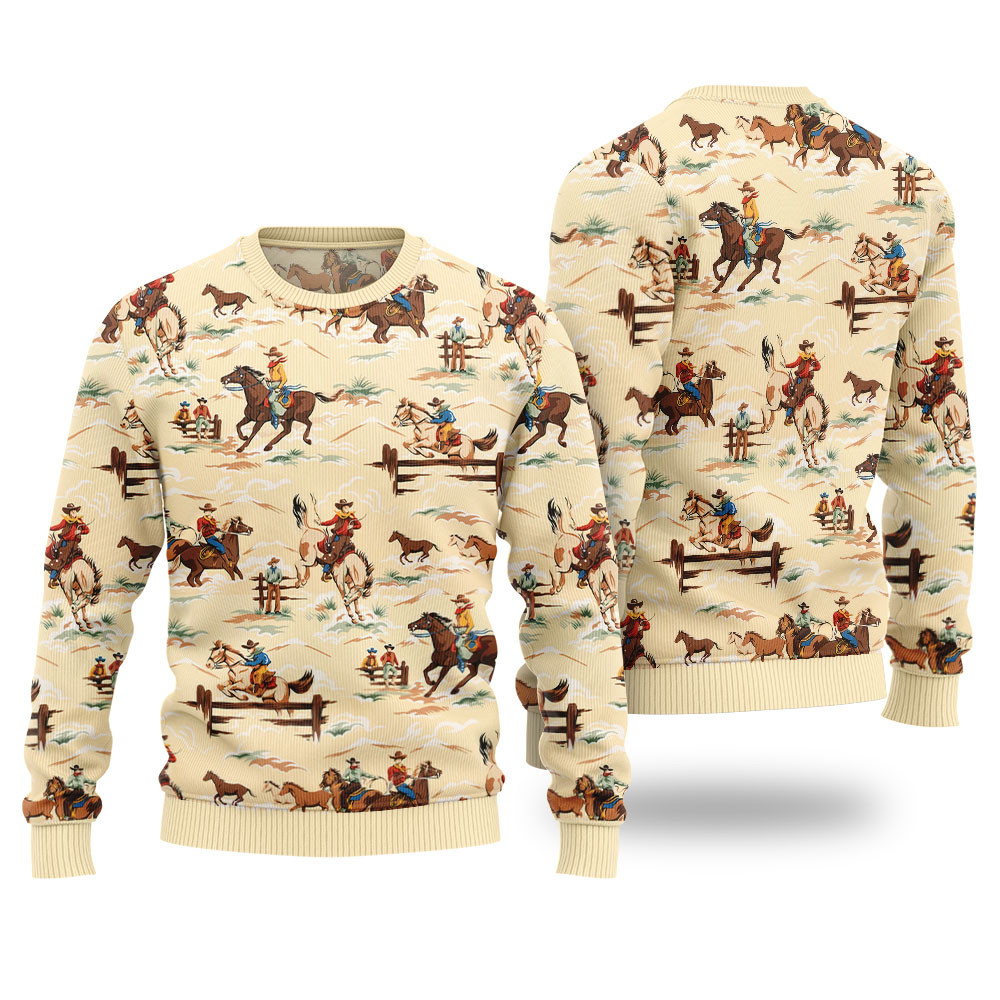 Amazing Cowboy Ugly Christmas Sweater For Men And Women Best Gift For Christmas Thoughtful Winter Gift Merch for Special Moments