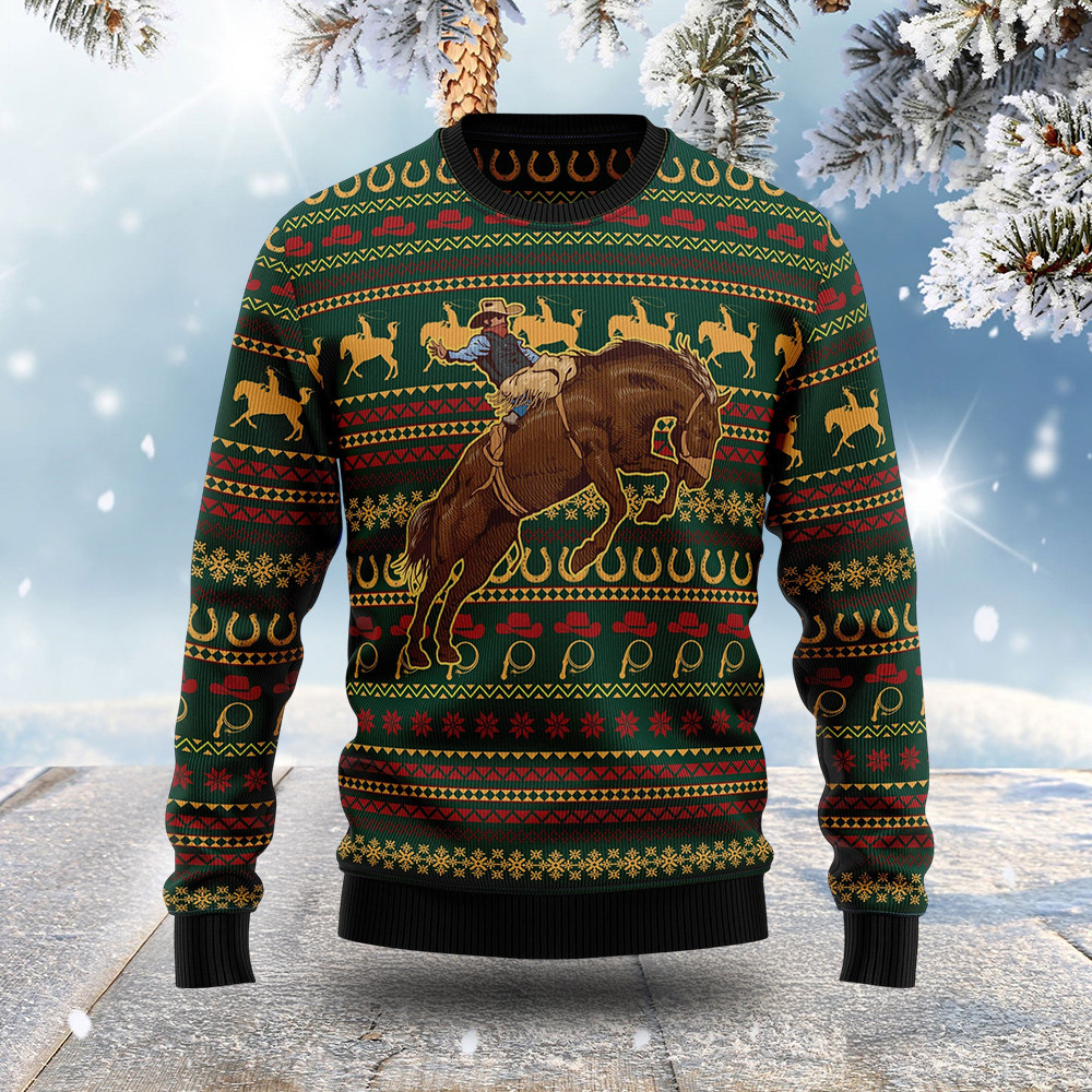 Amazing Cowboy Ugly Christmas Sweater Holiday Clothing Xmas Gifts For Cowboys