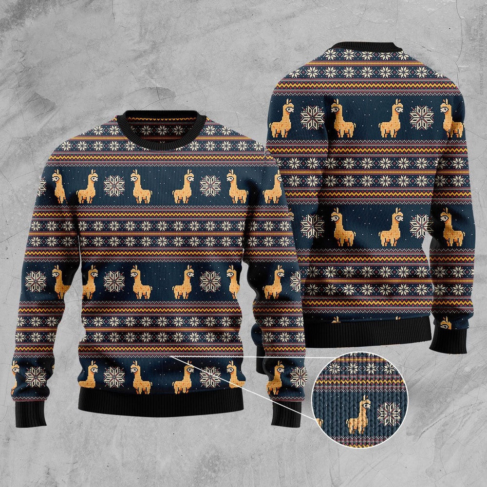 Amazing Llama Ugly Christmas Sweater Funny Ugly Christmas Sweater Holiday Gifts