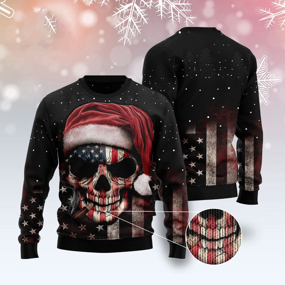 Amazing Skull Christmas Ugly Christmas Sweater Funny Ugly Christmas Sweater Holiday Gifts