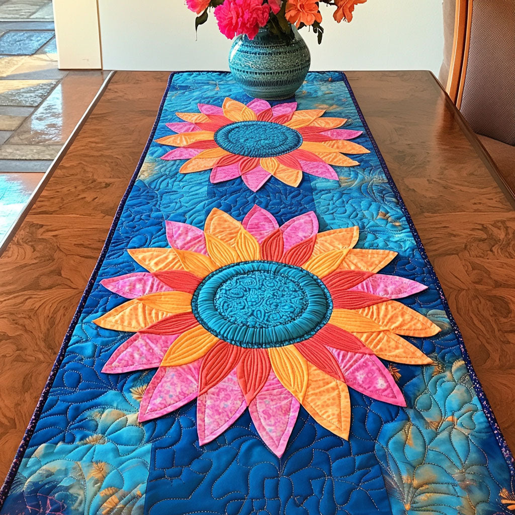 Amber Bloom Quilted Table Runner Dining Table Decor Ideas Christmas Flower Gifts
