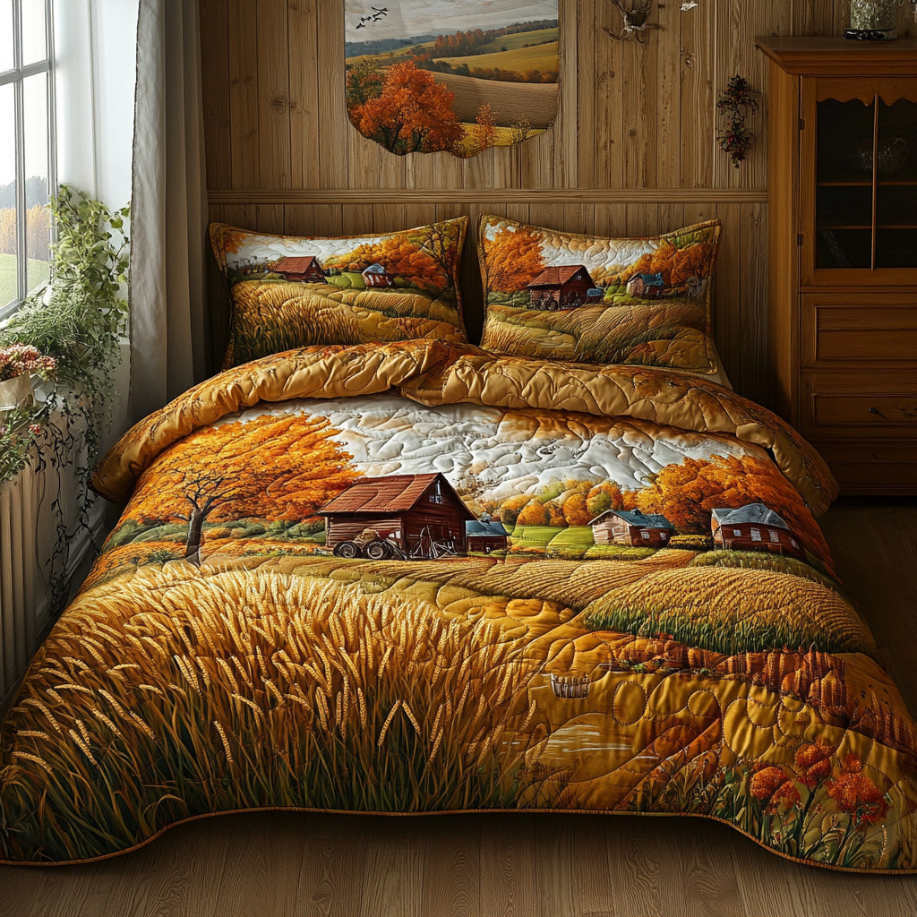 Amber Fields Quilted Bedding Set Bedroom Decorations Cozy Fall Gift Ideas
