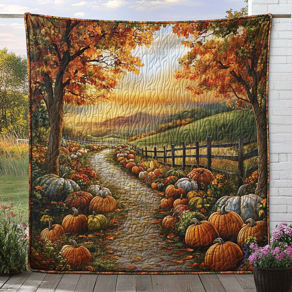 Amber Forest Trail Quilted Blanket Autumn Blanket Throws Nice Family Christmas Gifts