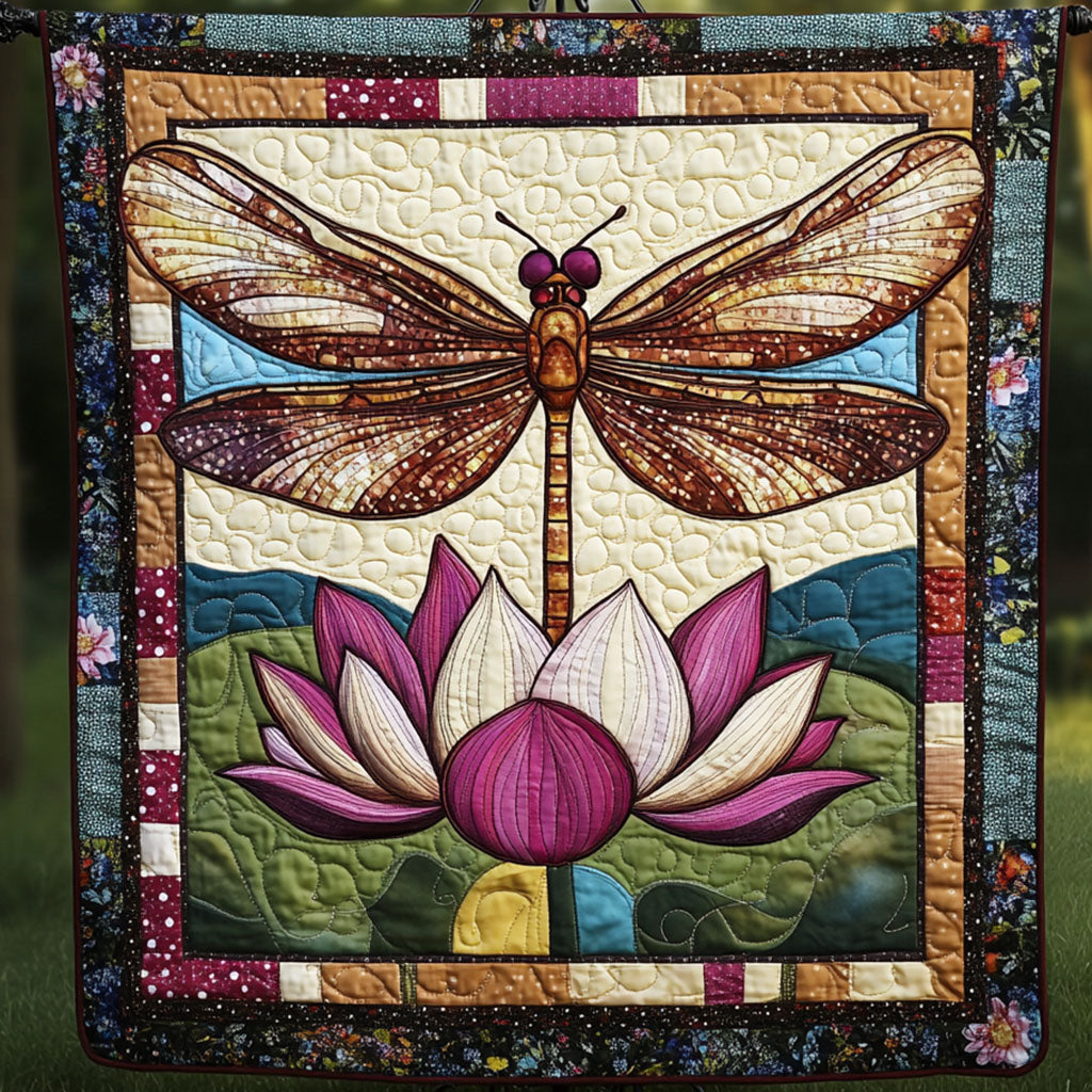 Amber Glow Quilted Blanket Bedroom Decor Christmas Dragonfly Gifts For Her