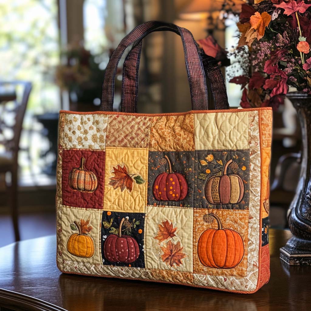 Amber Harvest Quilted Tote Bag Best Gifts For Flower Lovers