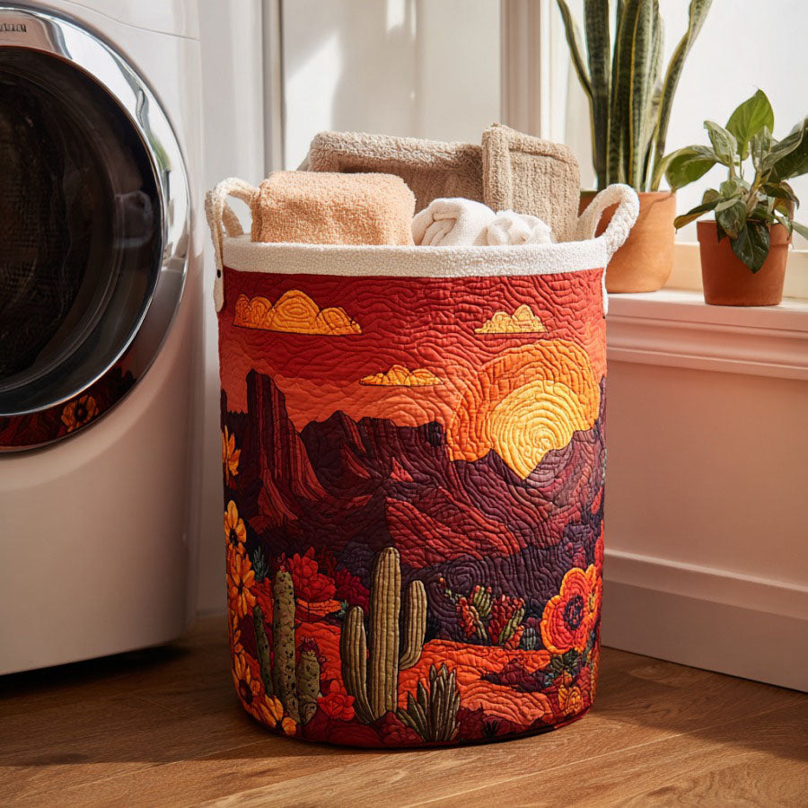 Amber Horizon Quilted Laundry Basket Excellent Gift For Her
