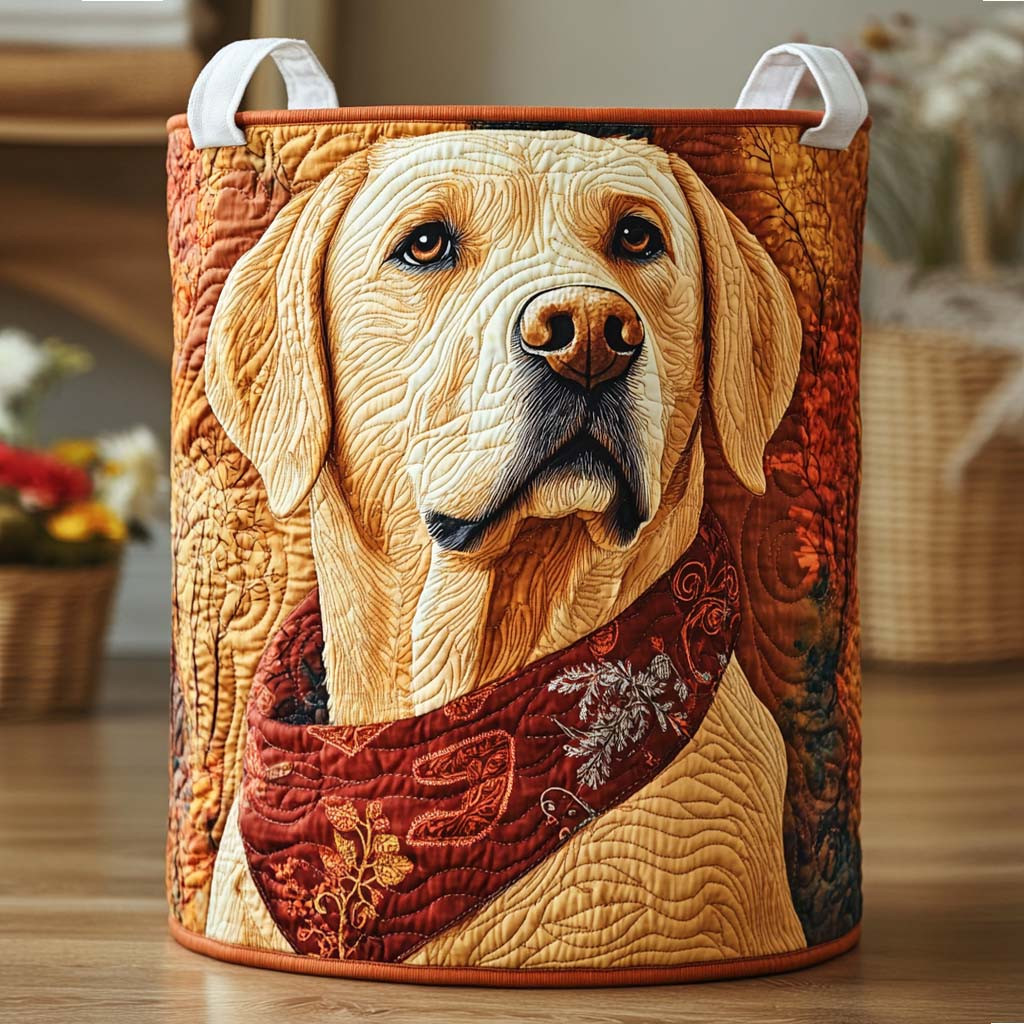 Amber Hound Quilted Laundry Basket Luxury Quilted Laundry Basket for Elegant Interiors