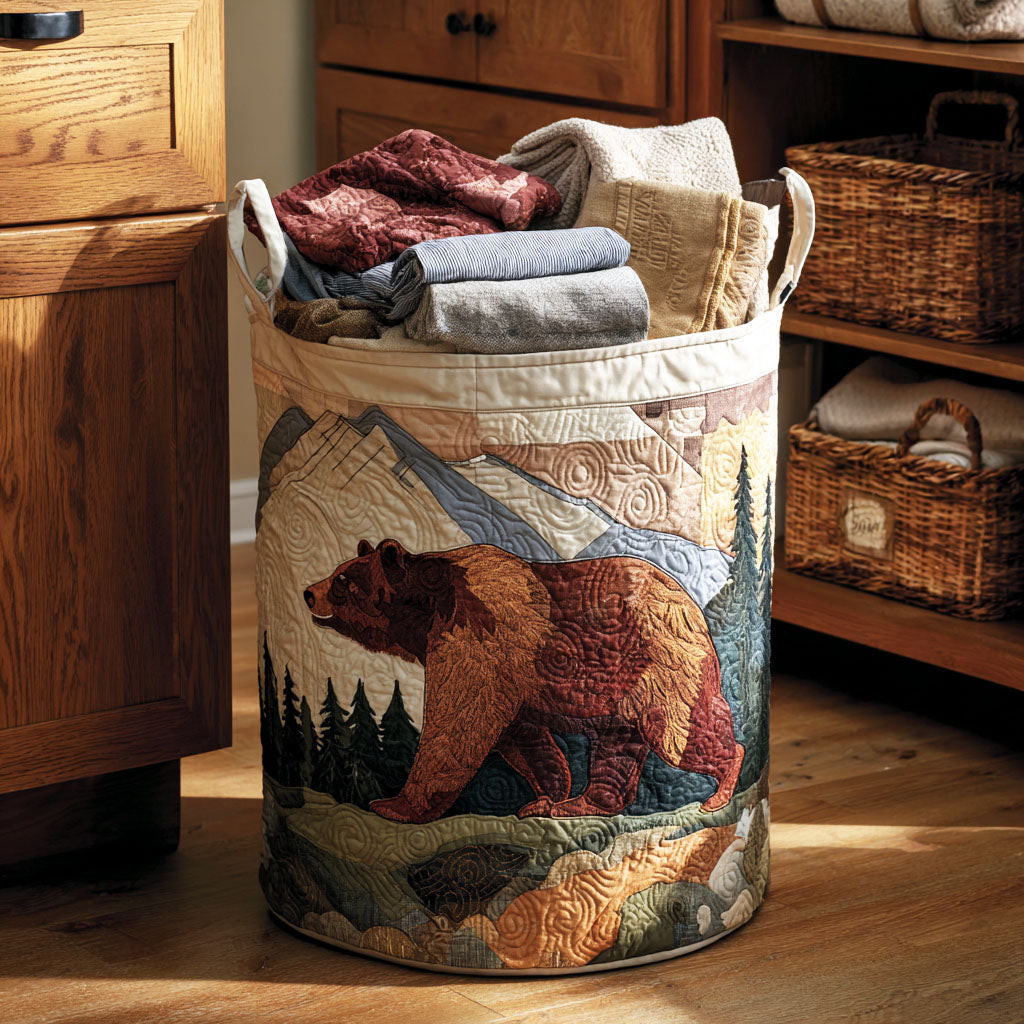 Amber Peak Quilted Laundry Basket Useful Quilted Basket Gift That Blends Style and Function