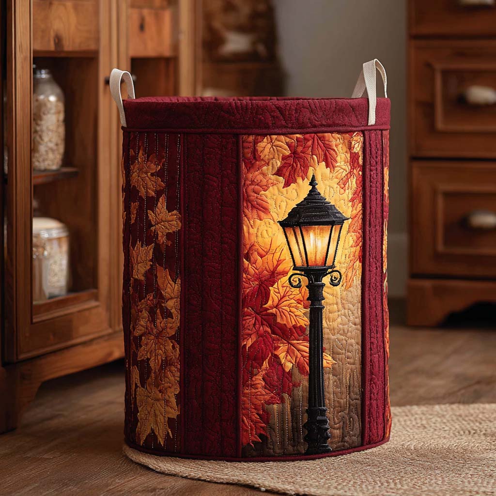 Amber Twilight Quilted Laundry Basket Birthday Merch Gift