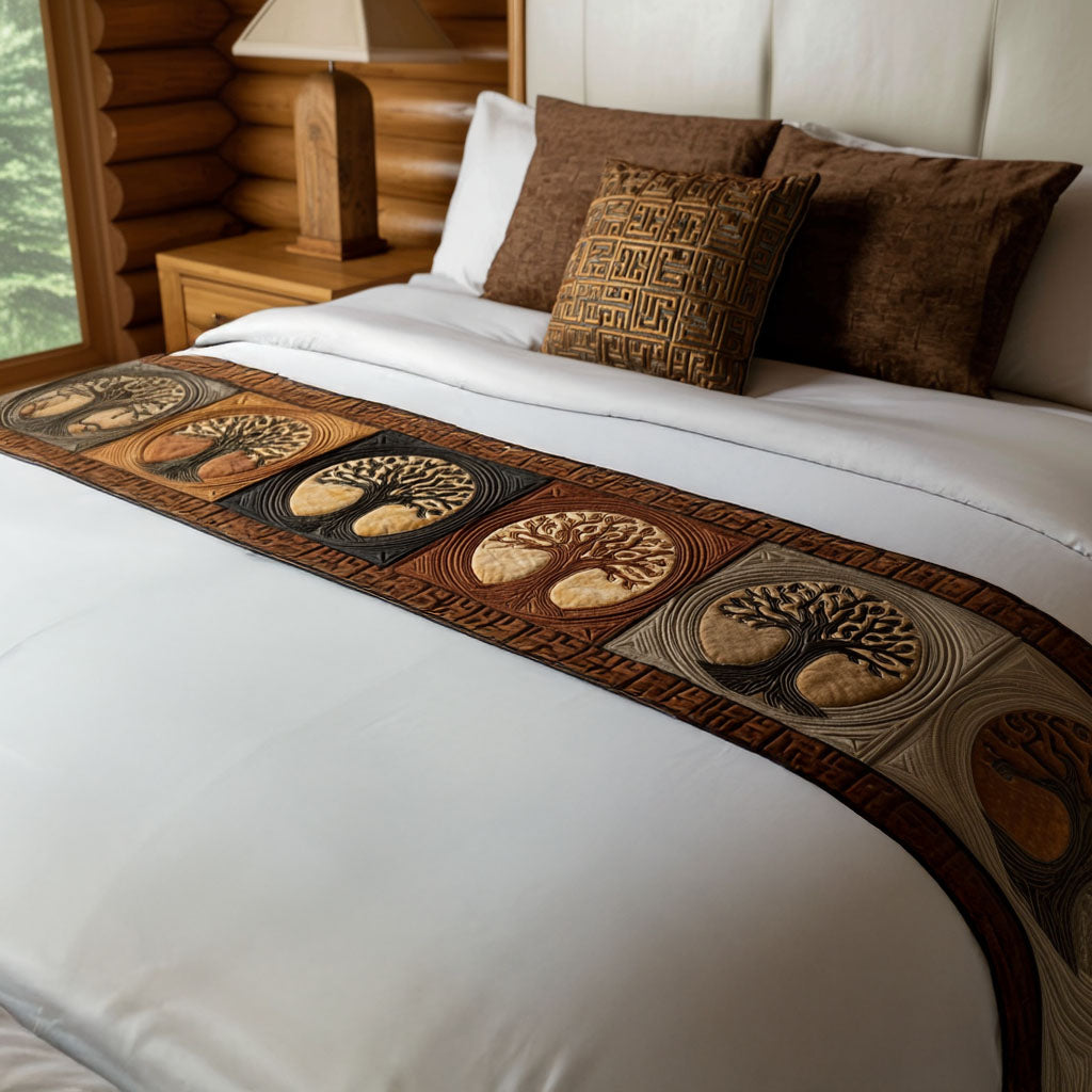 Amber Woods Quilted Bed Runner Bed Decor Ideas Tree Of Life Gifts For Women