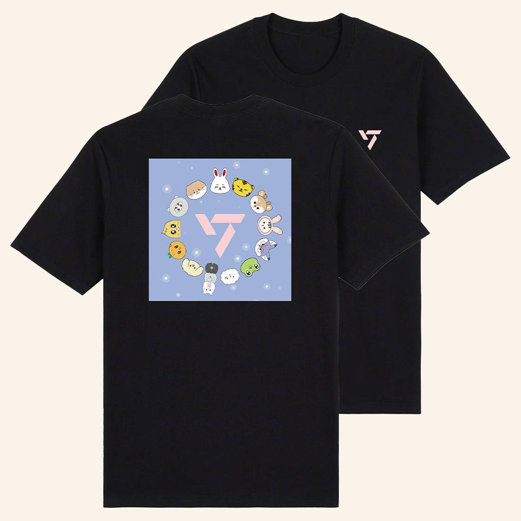 Amberlane Merch Seventeen Miniteen Black T-Shirt Gifts For KPop Fans