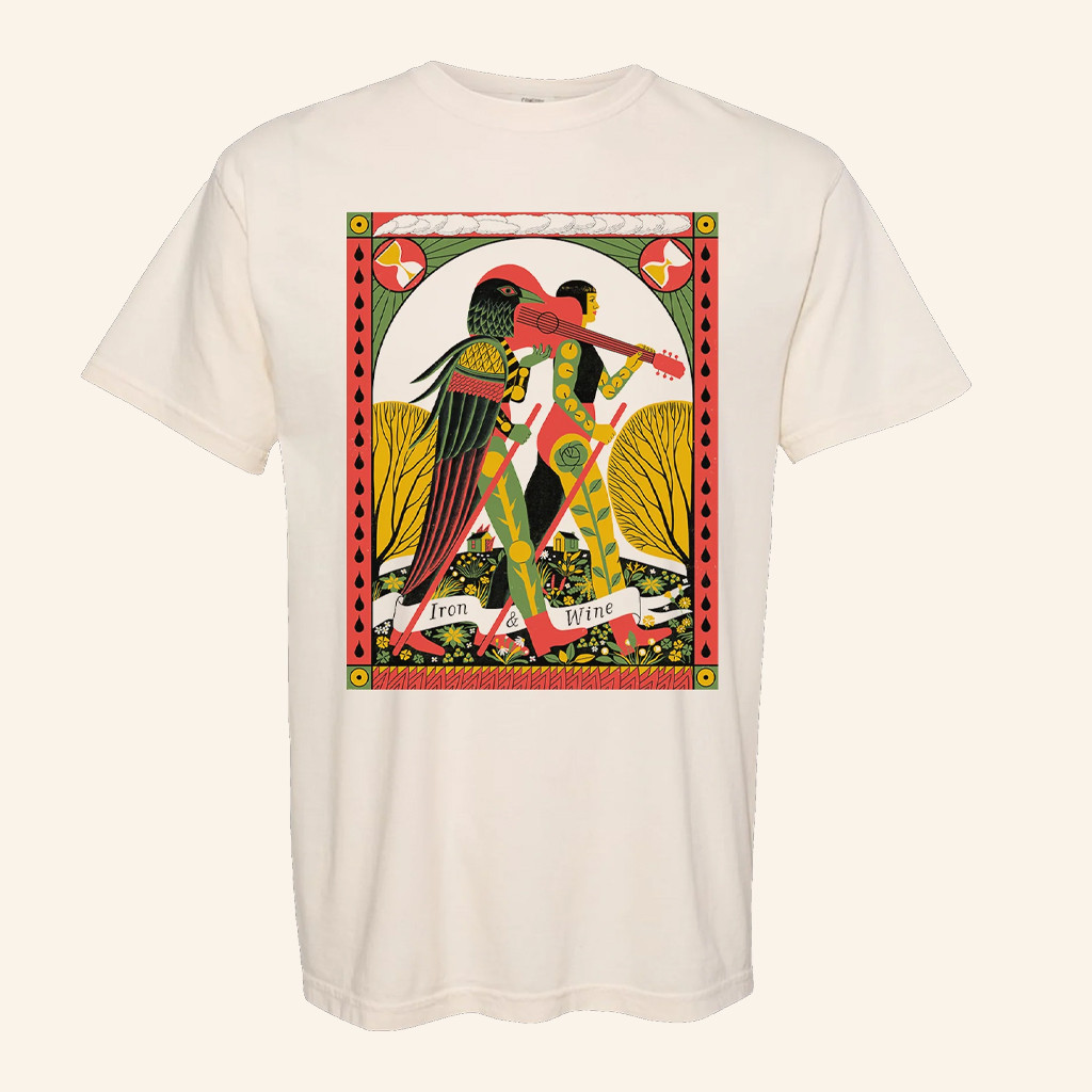 Ambient Inks Merch Iron And Wine X Sonia Pulido Tarot T-Shirt Dad Christmas Gifts