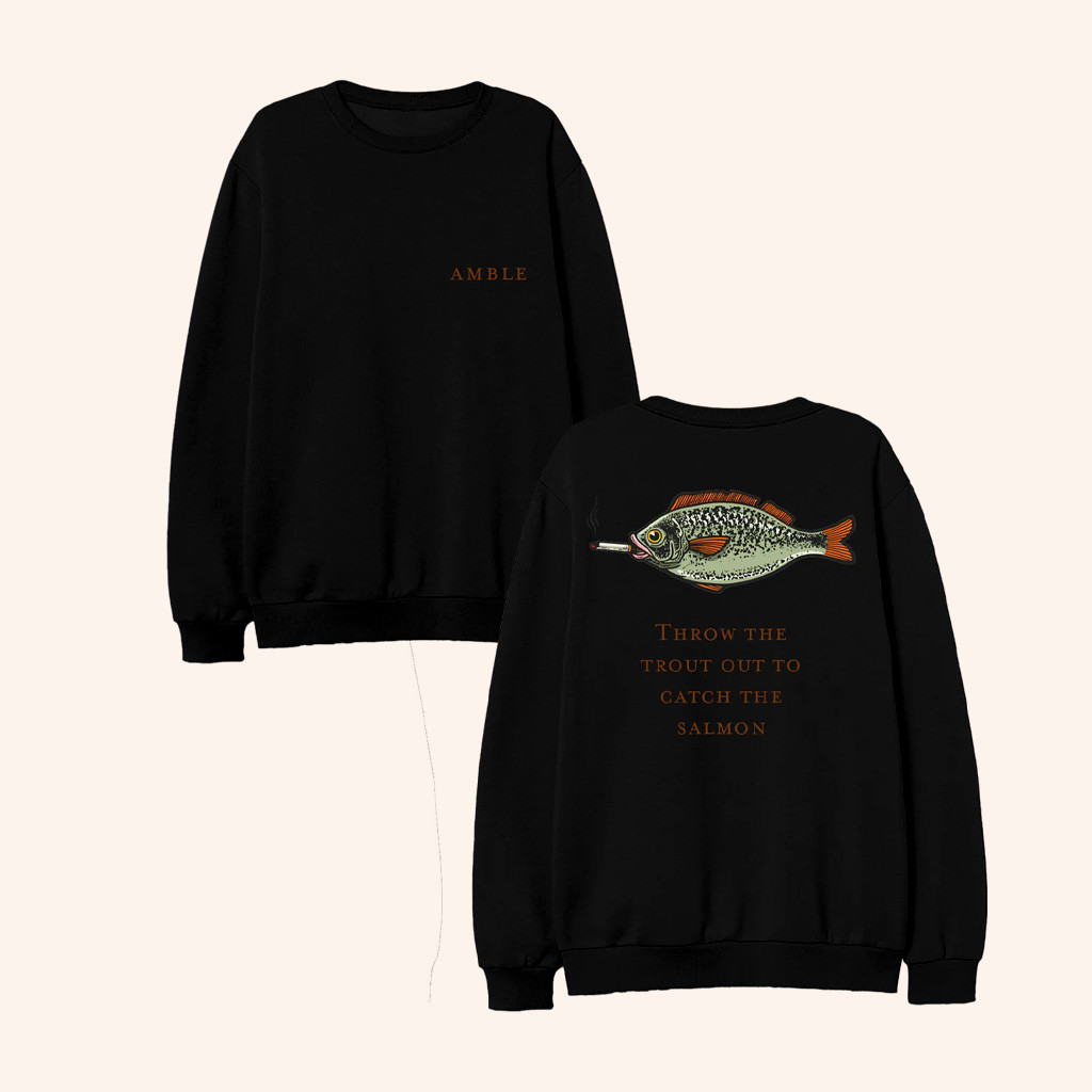 Amble Merch Smoking Fish Catch The Salmon Sweatshirt Christmas Gifts For Guys Amble Merch Smoking Fish Catch The Salmon Sweatshirt Christmas Gifts For Guys