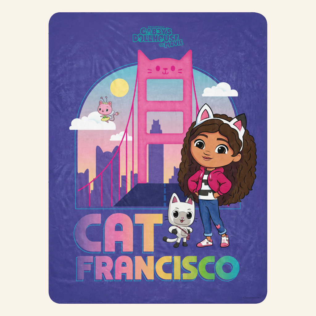 AMC Gabby Dollhouse Merch Gabby's Dollhouse Cat Francisco Blanket Christmas Gift For Kid AMC Gabby Dollhouse Merch Gabby's Dollhouse Cat Francisco Blanket Christmas Gift For Kid