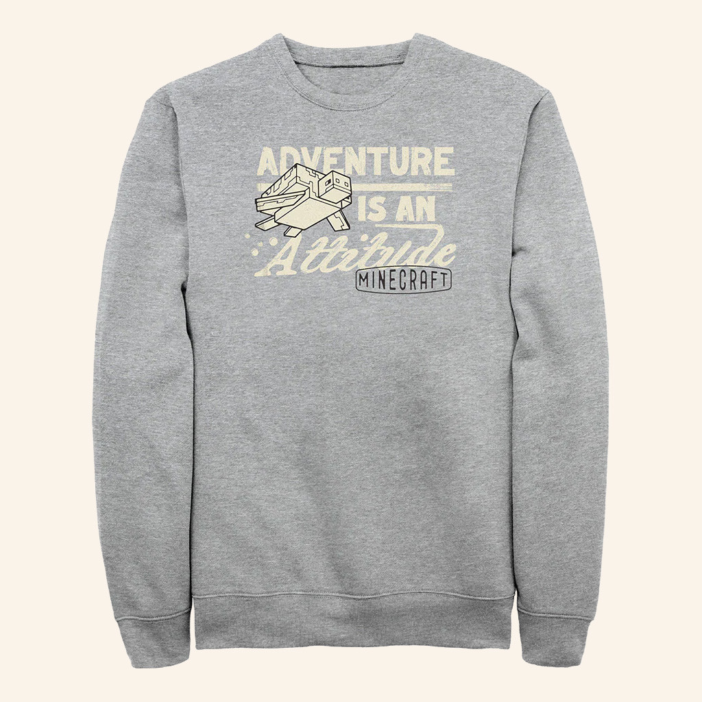 AMC Theatres Merch A Minecraft Movie Adventure Is An Attitude Crewneck Sweatshirt Friends Gifts