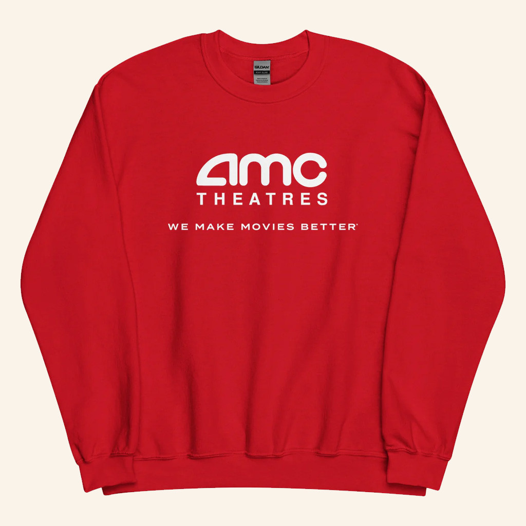 AMC Theatres Merch AMC Theatres Logo Crewneck Sweatshirt Gifts For Girlfriend