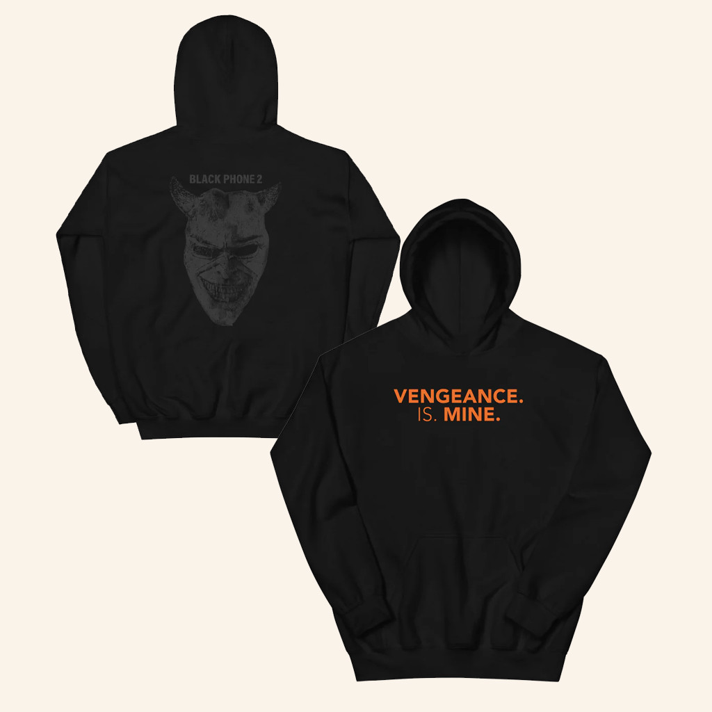 AMC Theatres Merch Black Phone 2 Vengeance Is Mine Hoodie Gifts For Horror Film Lovers AMC Theatres Merch Black Phone 2 Vengeance Is Mine Hoodie Gifts For Horror Film Lovers