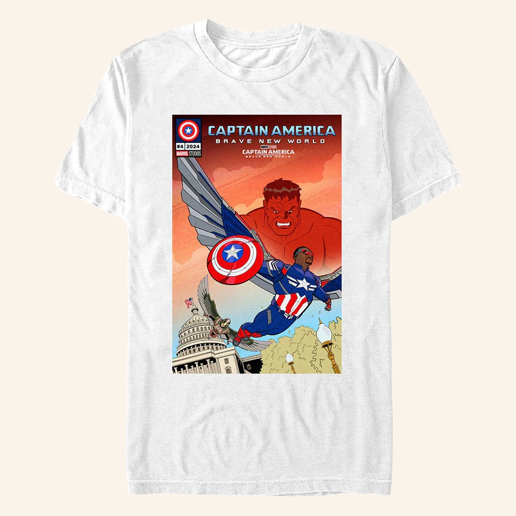 AMC Theatres Merch Captain America Brave New World Captain America T-Shirt Gifts For Him AMC Theatres Merch Captain America Brave New World Captain America T-Shirt Gifts For Him