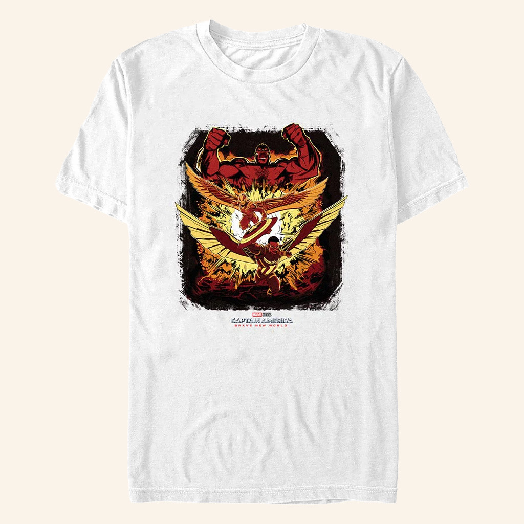AMC Theatres Merch Captain America Brave New World Red Hulk And Captain America T-Shirt