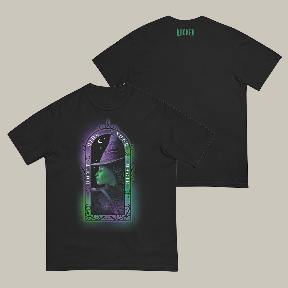 AMC Wicked Merch T-Shirt Elphaba Don't Hide Your Magic Wizards Of Oz Shirt Gifts For Her