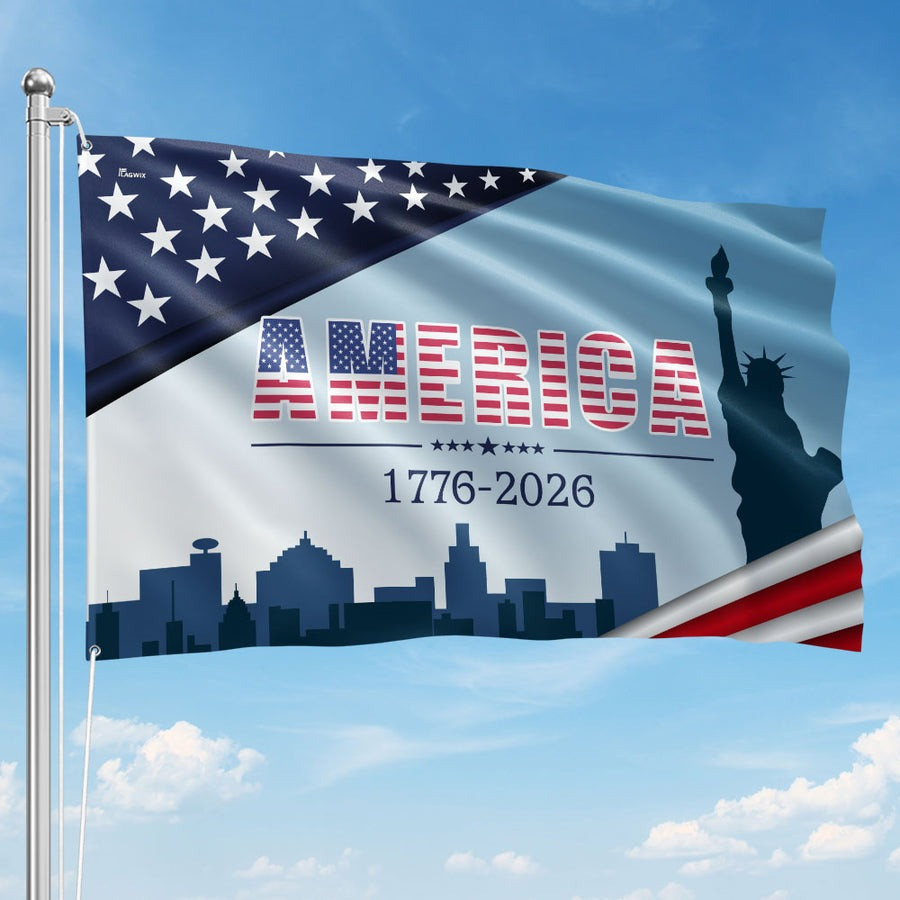 America 1776 2026 250 Years Flag Patriotic Flag Home Decor