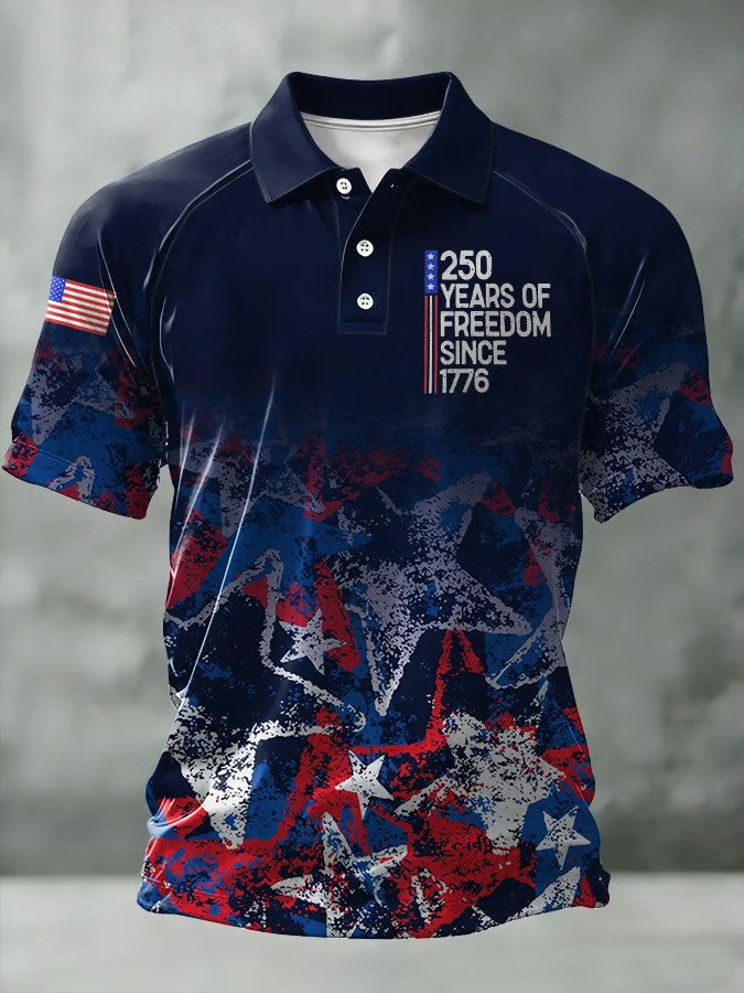 America 1776 2026 250th Anniversary Polo Shirt Patriotic Clothings Best Gift For Veterans Day