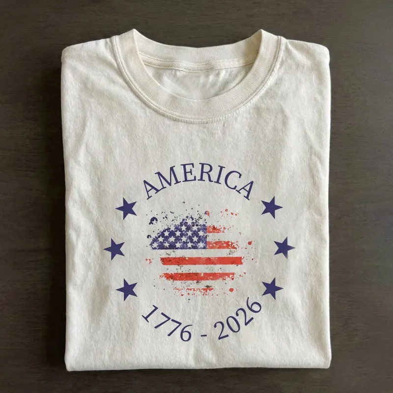 America 1776 2026 250th Anniversary T-Shirt Vintage Patriotic Apparel Gift For USA Lovers