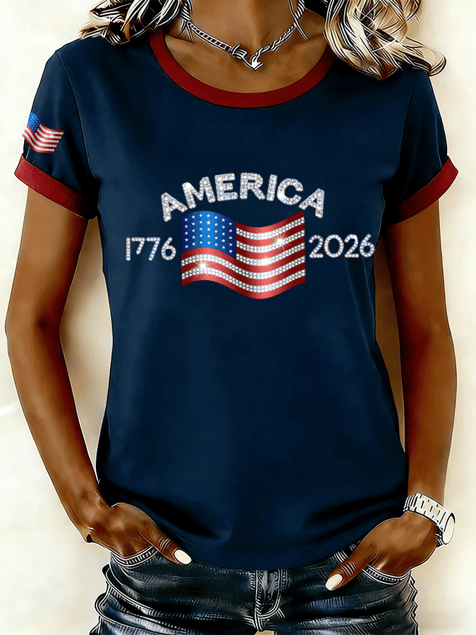 America 1776 2026 Anniversary T-Shirt Best 4Th Of July Clothes Unique Gifts For Wife