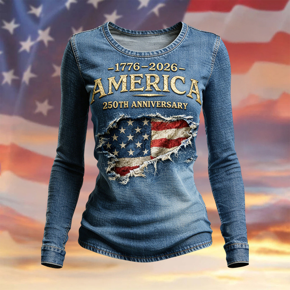 America 1776 2026 Long Sleeve Shirt Independence Day 2026 Apparel Gift For Patriots