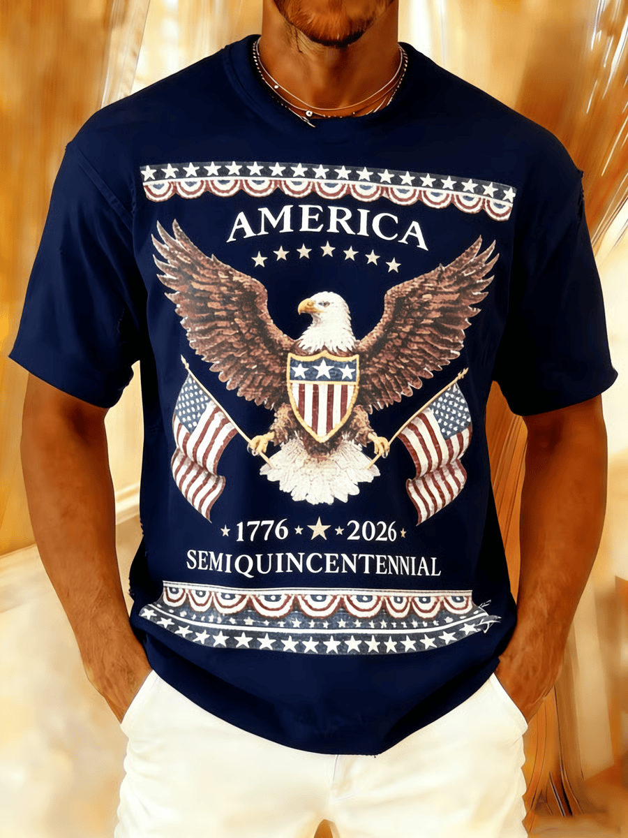 America 1776 2026 Semiquincentennial T-Shirt Patriotic T-Shirts Mens Patriotic Gifts