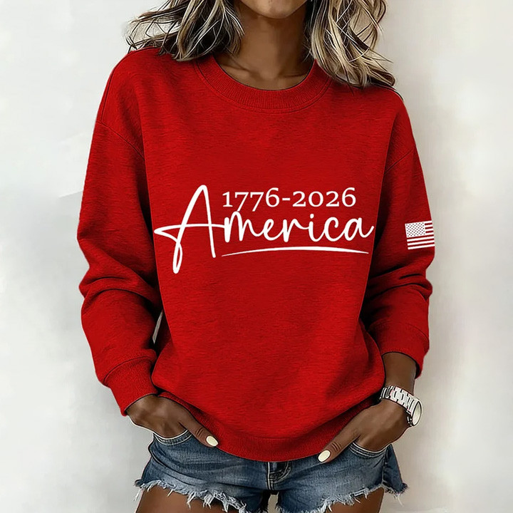 America 1776 2026 Sweatshirt Best 4Th Of July Apparel Independence Day 2026 Gift