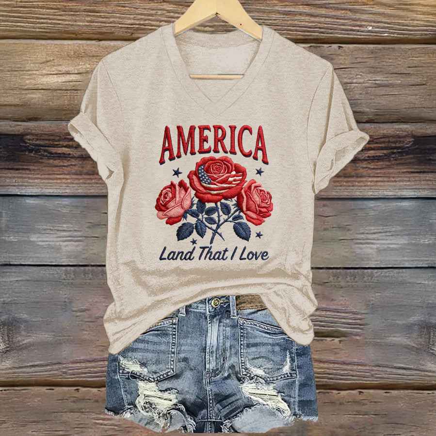 America 250 1776 2026 Commemorative V-Neck Shirt America's Birthday Clothes Patriots Gift